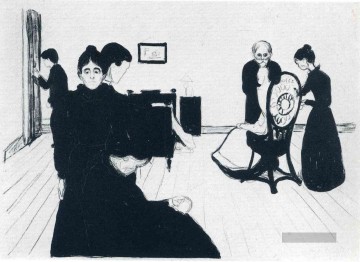 Edvard Munch Werke - die Todeskammer 1896 Edvard Munch